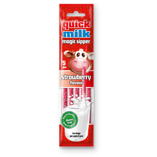 Quick Milk Sugrör Jordgubb 20x30g