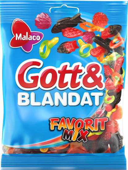 Malaco Gott & Blandat Favorit Mix 36 X 140g