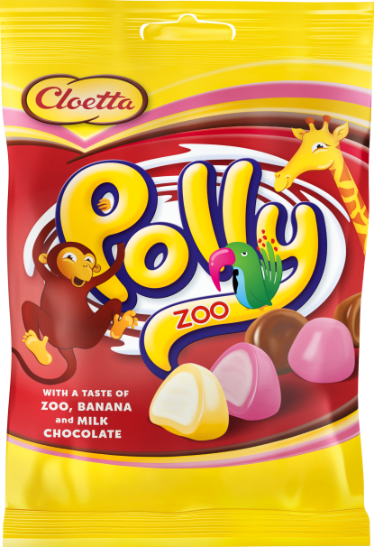 Cloetta Polly Zoo 100g. 20st.