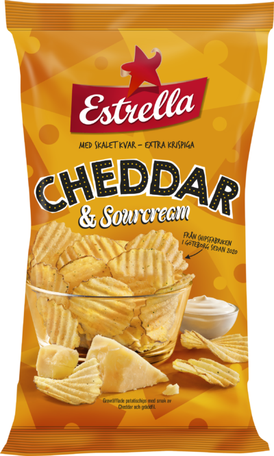 Estrella Cheddar & Sourcream 21 X 175g.