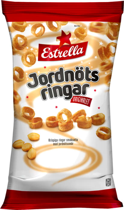 Estrella Jordnötsringar 24 X 175g.