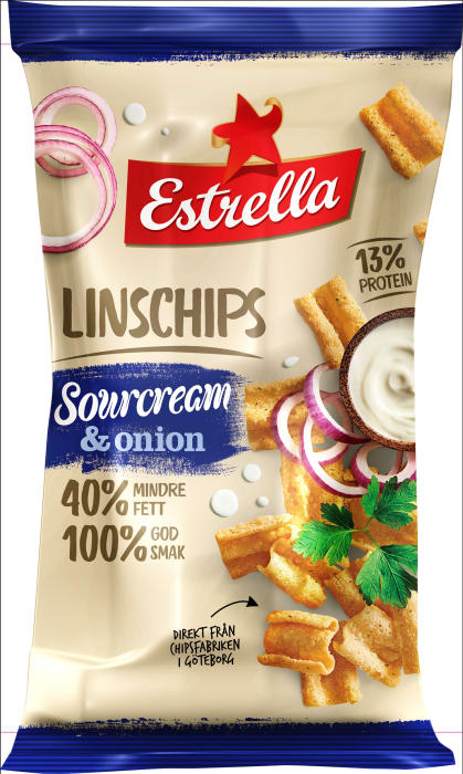 Estrella Linschips Sourcream & Onion 12X110g.