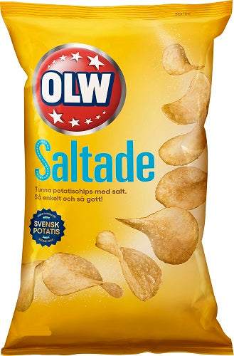 OLW Chips  Lättsaltade 18 X 175g.