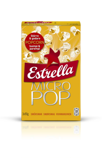 Estrella Micro pop Smörsmak 3-pack