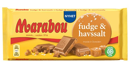 Marabou Fudge & Havssalt 17x185g