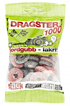 Dragster 1000 Jordgubb Lakrits 25x65g