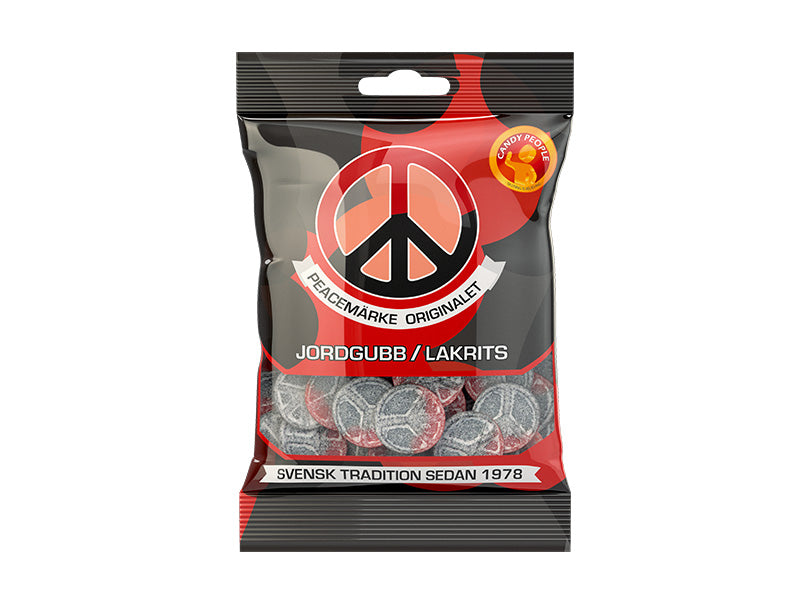 Peacemärke Jord/Lakrits 80g 18st.