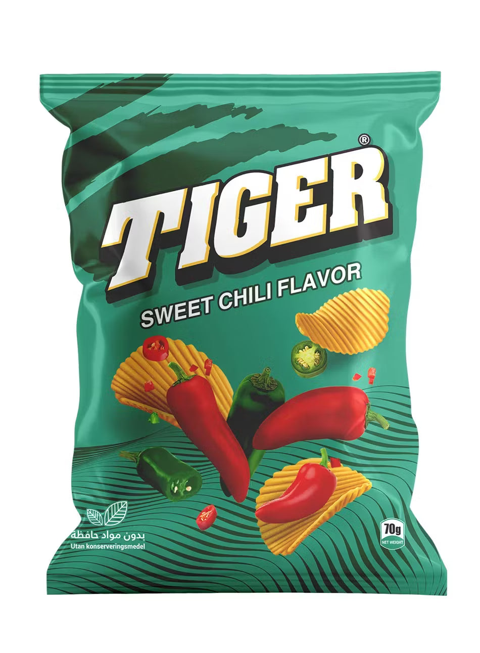 Tiger Chips Sweet Chili 12x70g