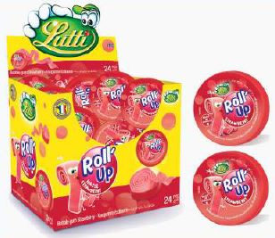 Lutti Smiley Rollup Strawberry 24st