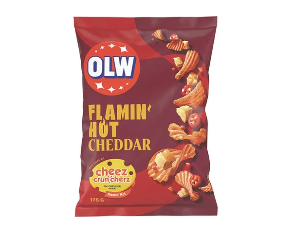 OLW Flamin Hot Cheddar 21X175g.