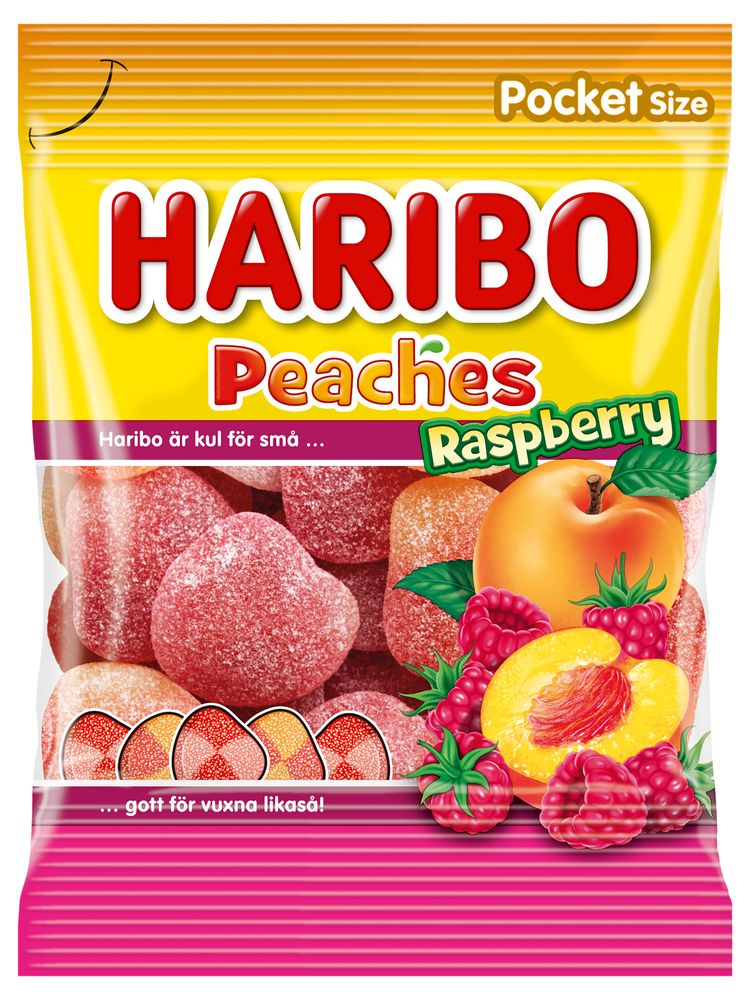 Haribo Peaches Raspberry 80g