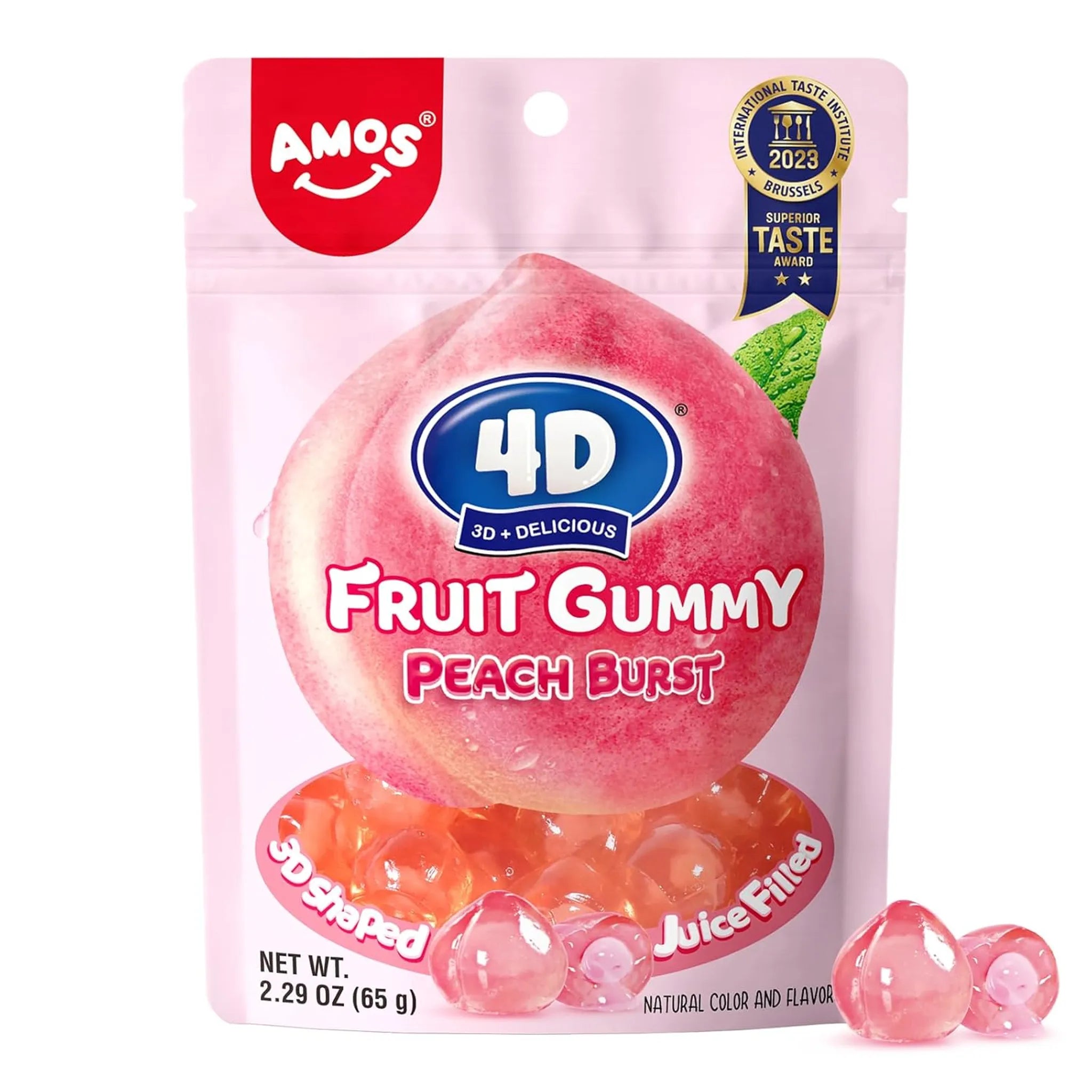 Amos 4D Gummy Peach 24x65g