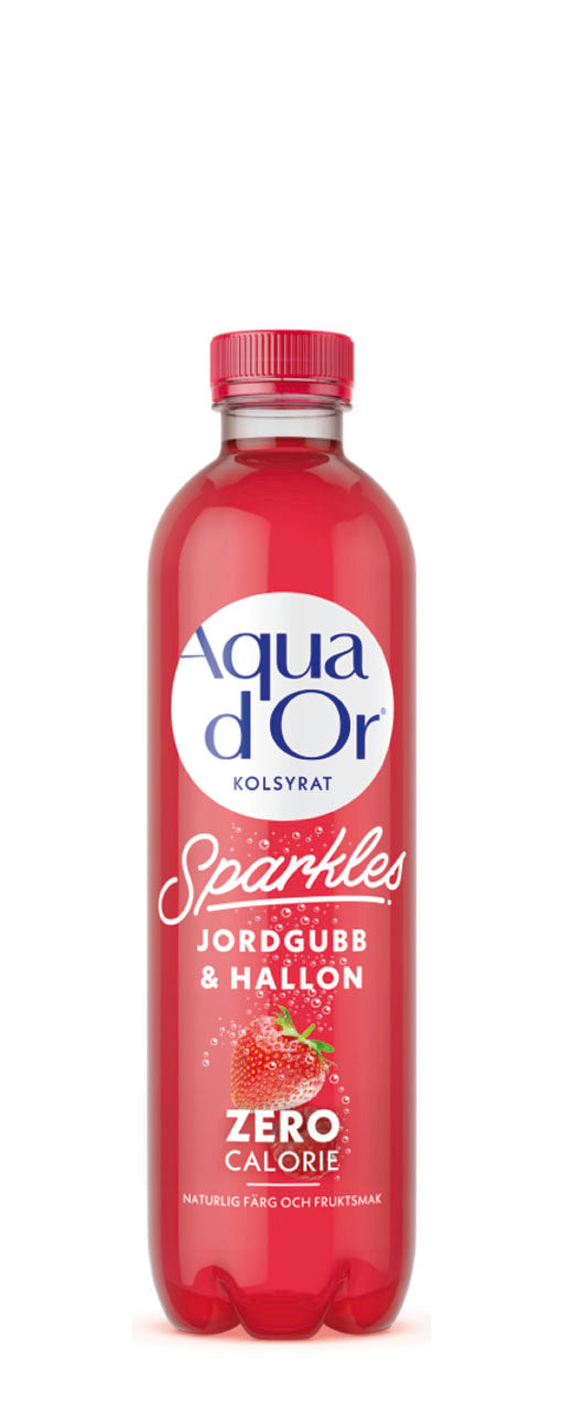 Aquador Sparkles Jordgubb & Hallon 12x50cl