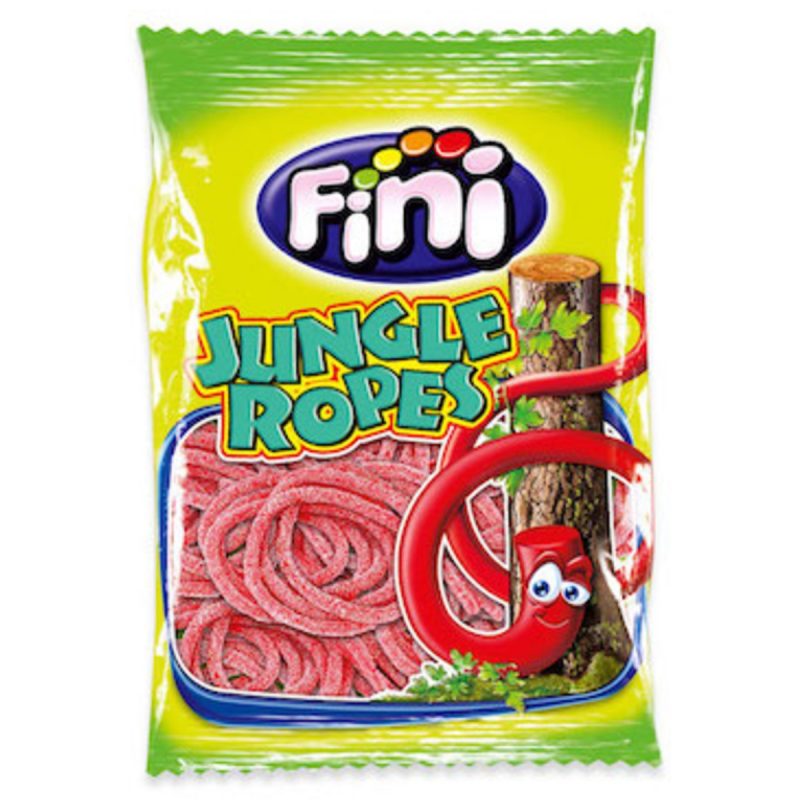 Fini Sour Strawberries Jungle Ropes 80g