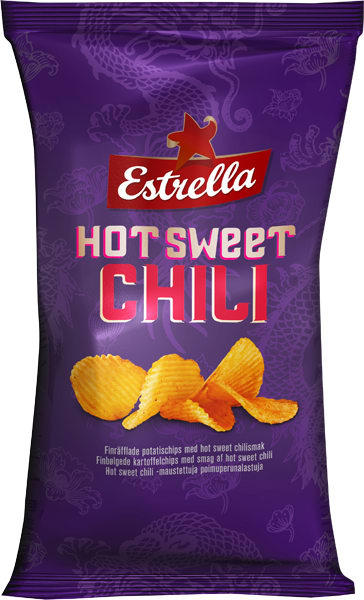 Estrella "Stor påse" Hot Sweet Chilli 18 X 275g.