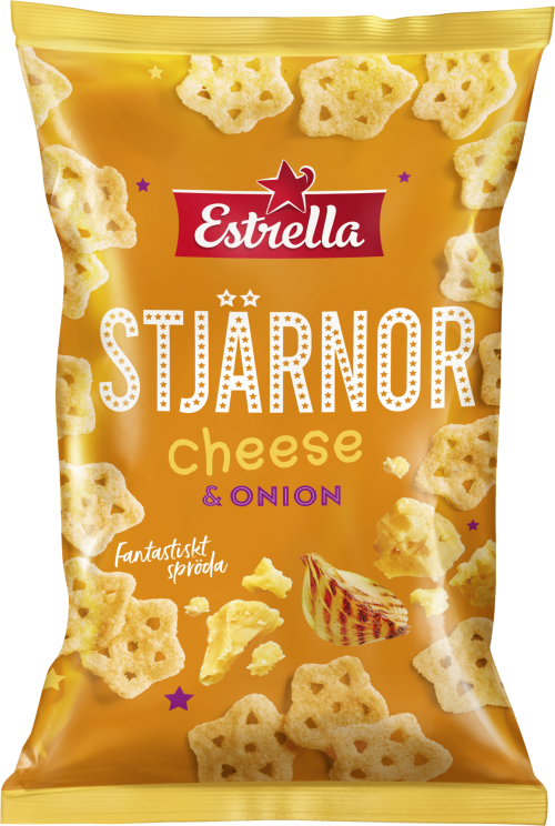 Estrella Stjärnor Cheese & Onion 12 X 85g