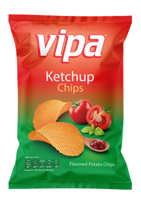 Vipa Chips Ketchup 16x140g.