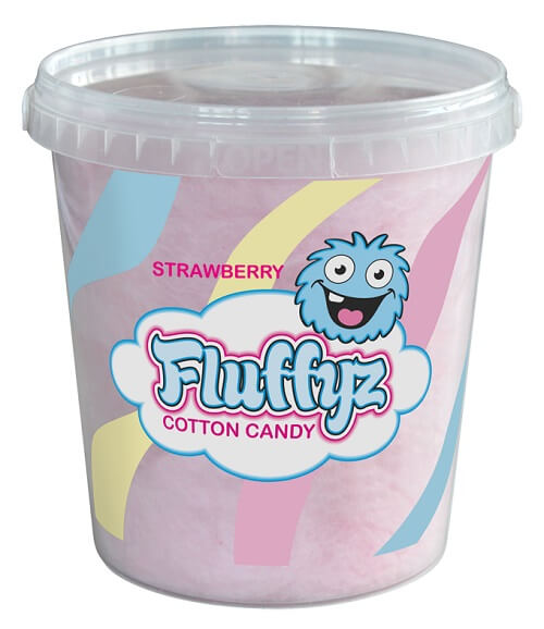 Fluffyz Candy Floss Jordgubb 6x50g