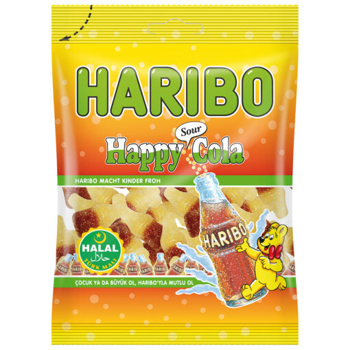 Haribo Happy Sour Cola Halal 24x80g.