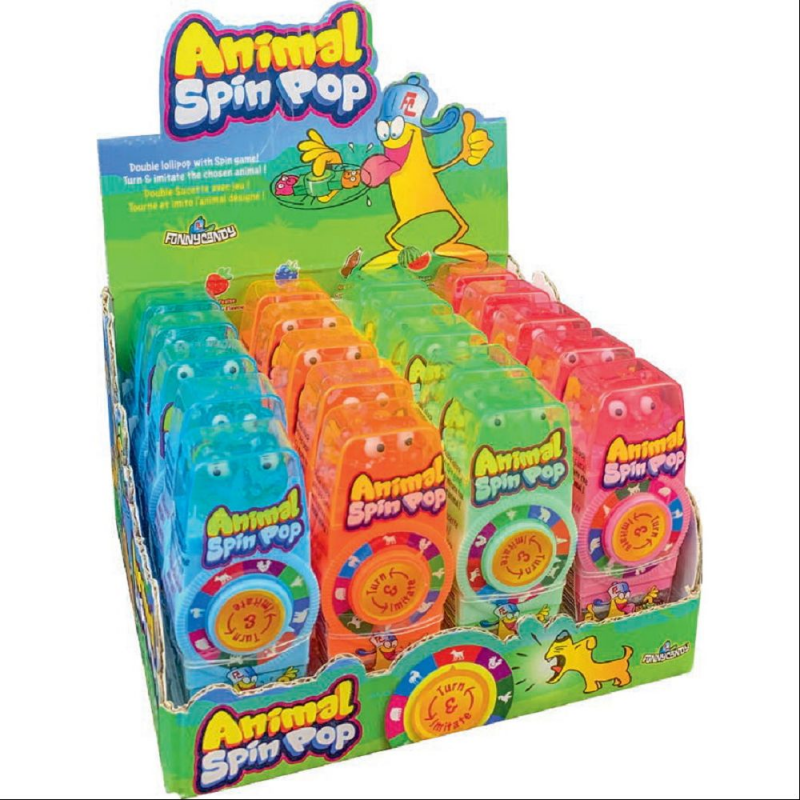 Johny Bee Animal Spin Pop 20x12g