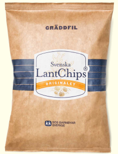 Lantchips Gräddfil 10X200g.