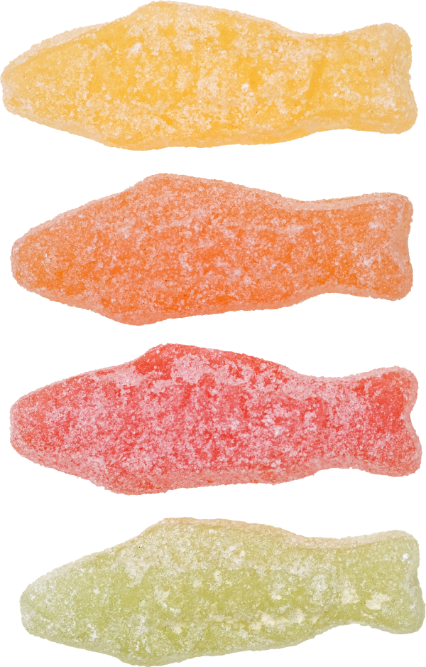 Malaco Sourish Pastellfisk 3,25kg.
