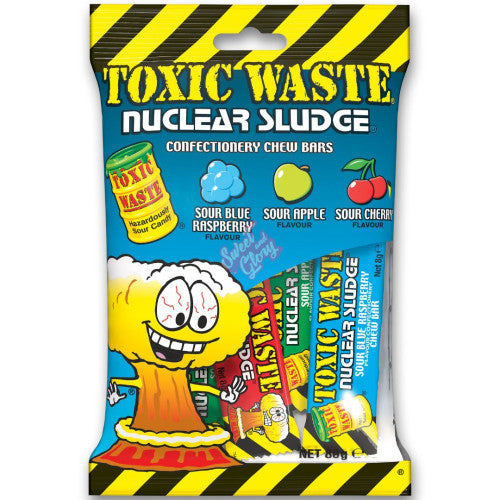 Toxic Waste Nuclear Sludge Mini Chew Bars 80g x 12st