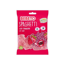 Bebeto Spaghetti Strawberry 12x70g  (Köp 6 betala för 5)