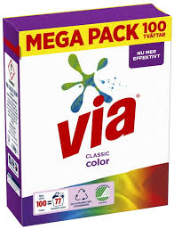 Via Tvättmedel Color 3x2,4kg