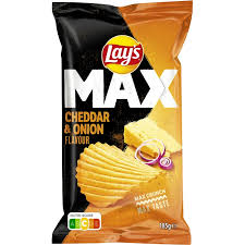Lays Max Cheddar & Onion 22x185g