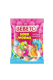 Bebeto Sour Worms 80g