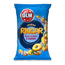 Olw Ringar Sourcream & Onion 24x85g