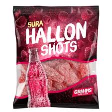 Grahns Sura Hallonshots 80g 14st.