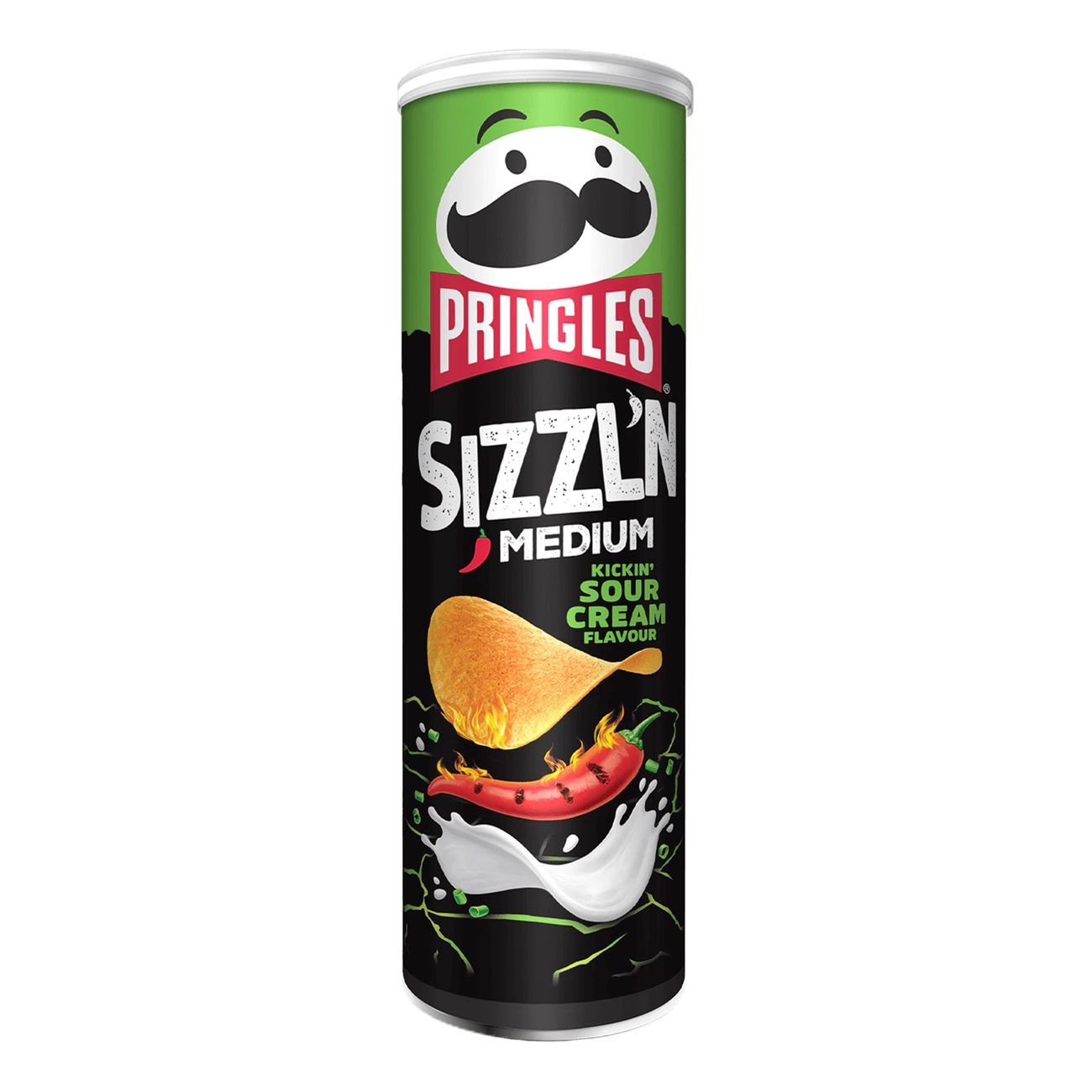 Pringles Kickin' Sourcream Flavour 180g X 19st.