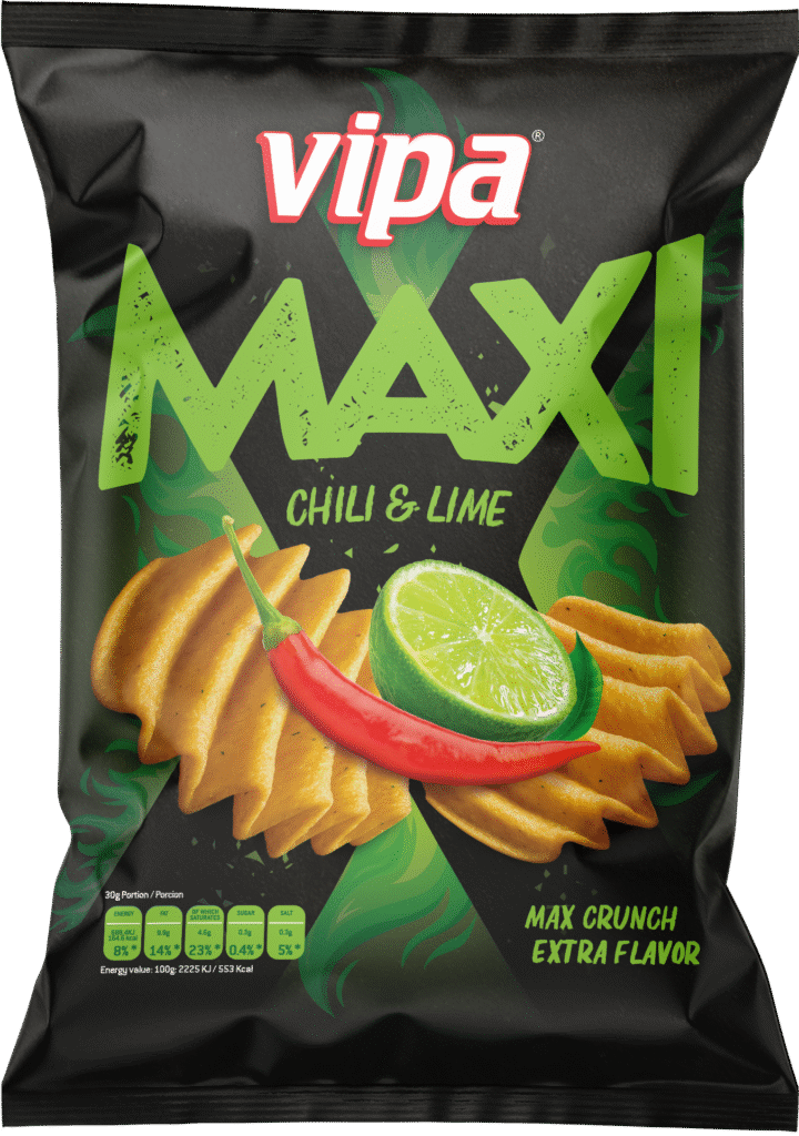 Vipa Chips Chilli & Lime 16x140g.