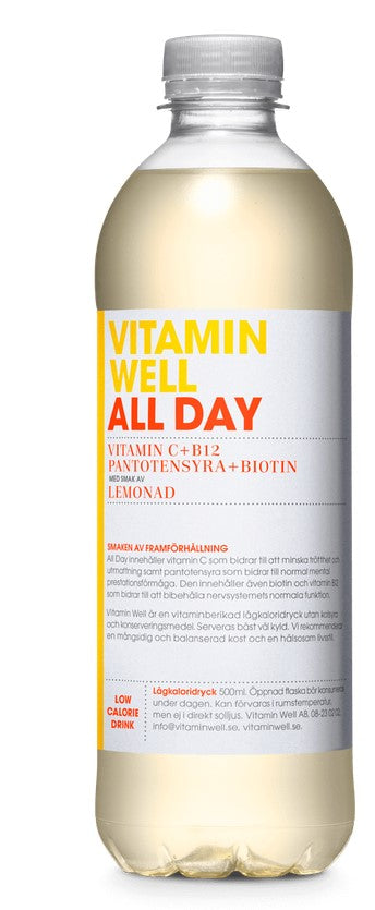 Vitamin Well All Day Lemonade 12x50cl