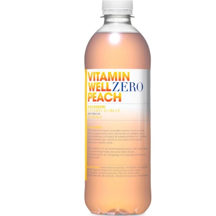 Vitamin Well Peach Zero 12x50cl