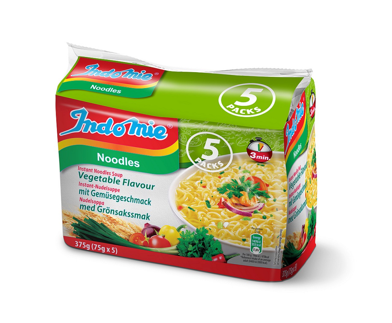 Indomi Vegetariska nudlar 8x5-Pack (40x70g)