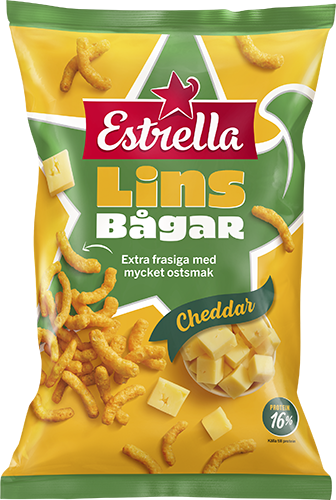 Estrella Linsbågar Cheddar 20x150g
