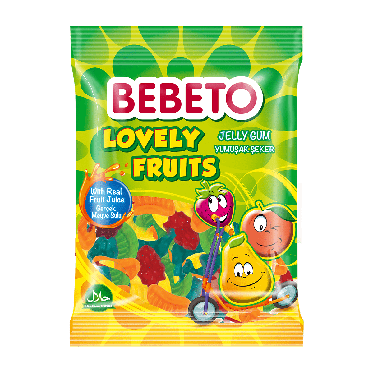 Bebeto Lovely Fruits 12x80g (Köp 6 betala för 5)