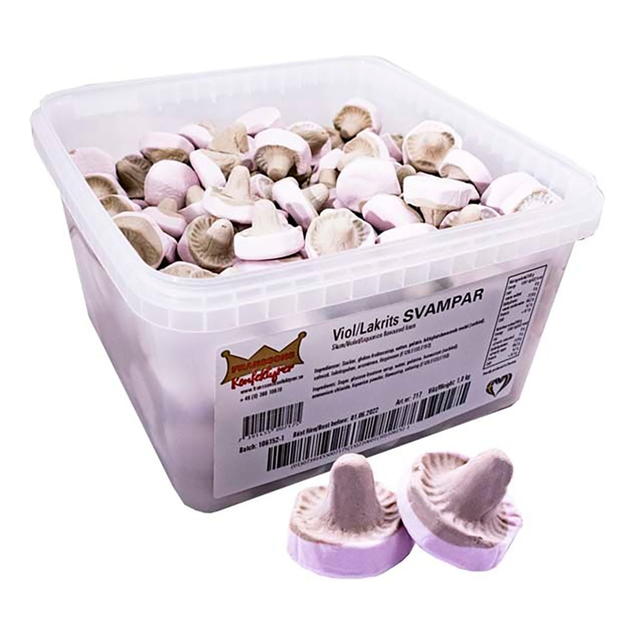 Franssons Viol/lakrits Svampar 1.0kg.